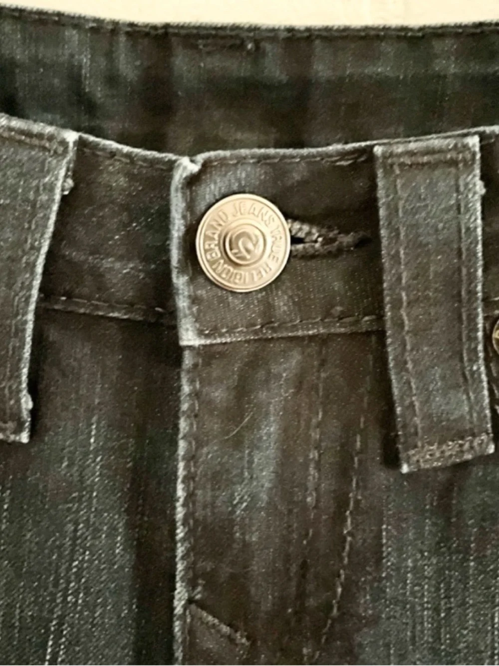 True Religion Y2K Becky Flare Jeans Low Rise Stretch USA Sz 28 - Picture 5 of 12